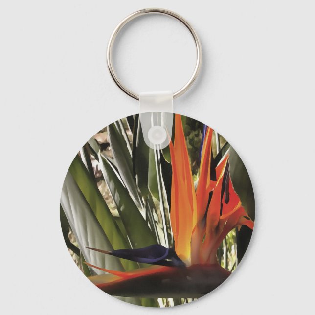 Chaveiro Ave do Paraíso Strelitzia Reginae - Painti acrílic (Frente)