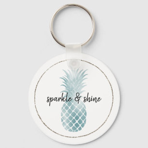 Chaveiro Ave Prata Glam Glitz Pineapple