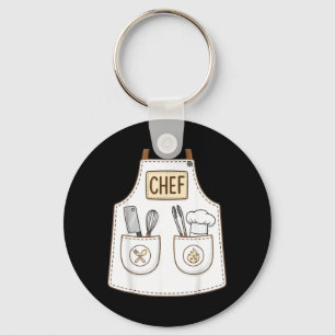 Chaveiro Avental de Chef Engraçado Culinária Cozinha Fantas