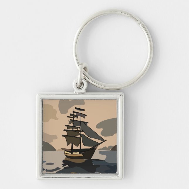 Chaveiro Aventura do Navio Pirata Pirata (Frente)