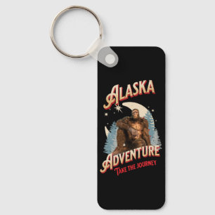 Chaveiro Aventura do Pé-Grande do Alasca Arte Retro da Natu