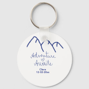 Chaveiro Aventura espera coração da montanha azul adicionar