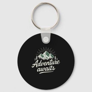 Chaveiro Aventura Espera Montanha Natureza Vintage Caminhad