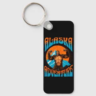 Chaveiro Aventura Retro Sasquatch Montanha do Alasca