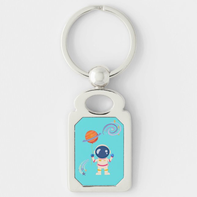 Chaveiro Aventuras de desenho animado espacial. (Frente)