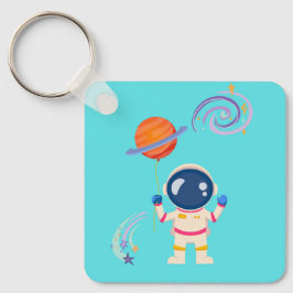 Chaveiro Aventuras de desenho animado espacial.