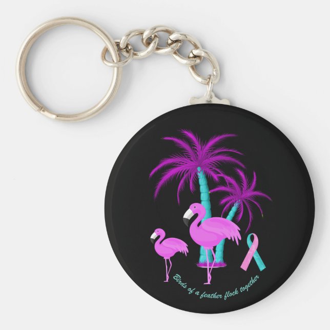 Chaveiro aves de um bando de penas (Frente)