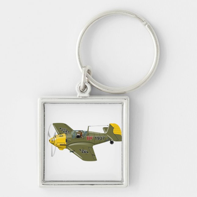 Chaveiro Avião-caça-retrô-animação (Frente)