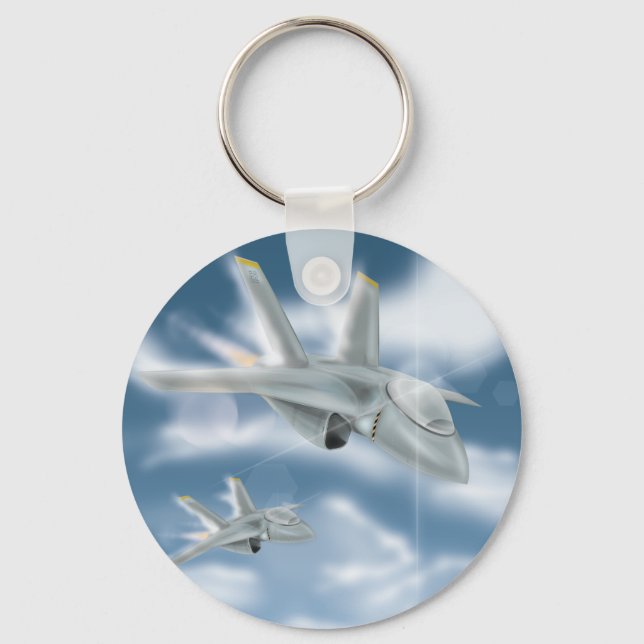 Chaveiro Avião de Caça a Jato (Frente)