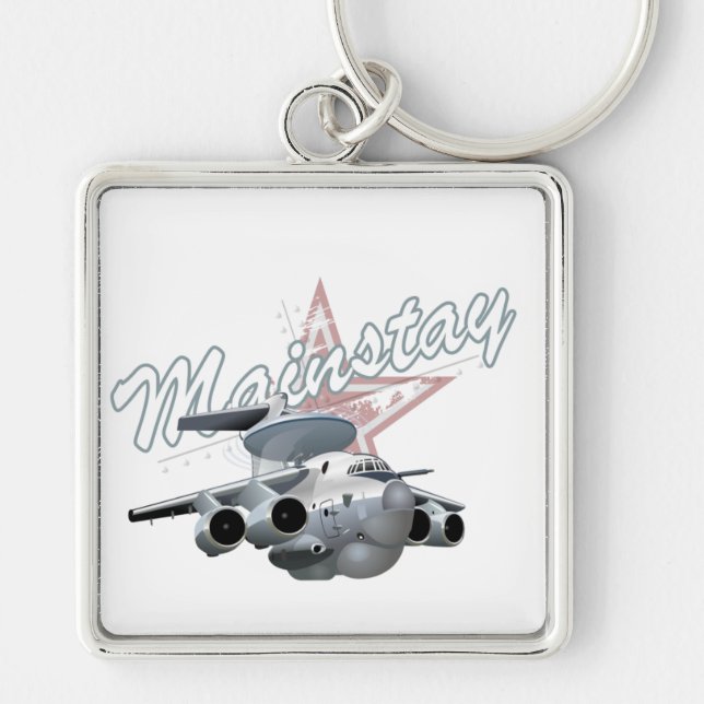 Chaveiro Avião militar de animação (Frente)
