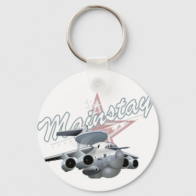 Chaveiro Avião militar de animação (Frente)