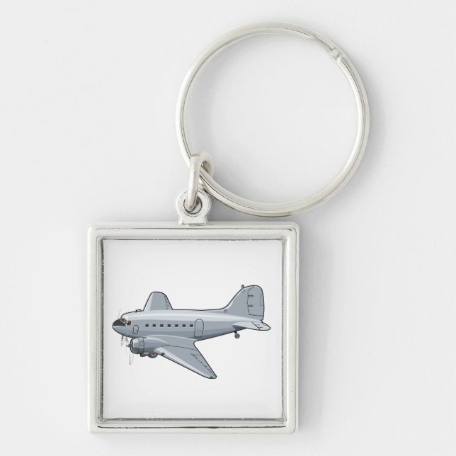 Chaveiro Avião retrógrado de animação (Frente)