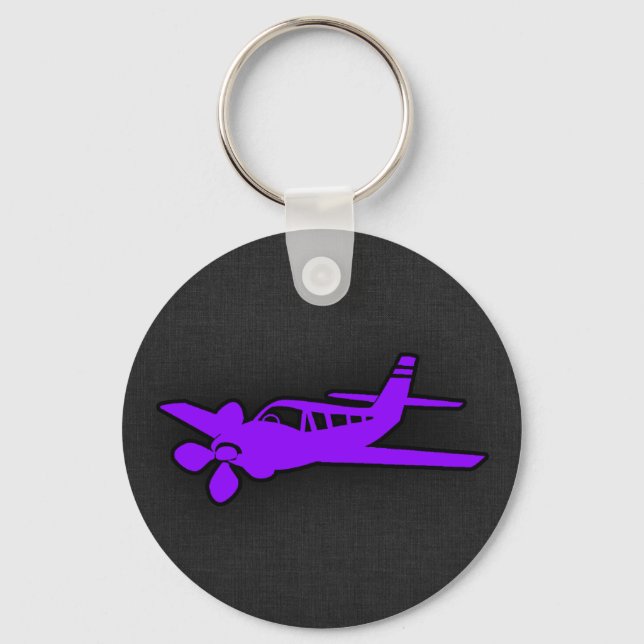 Chaveiro Avião violeta roxo (Frente)