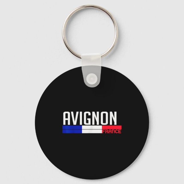 Chaveiro Avignon France Flag Travel Souvenir For Locals And (Frente)