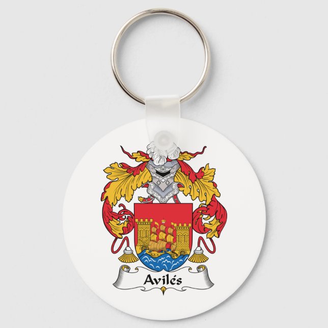 Chaveiro Aviles Family Crest (Frente)