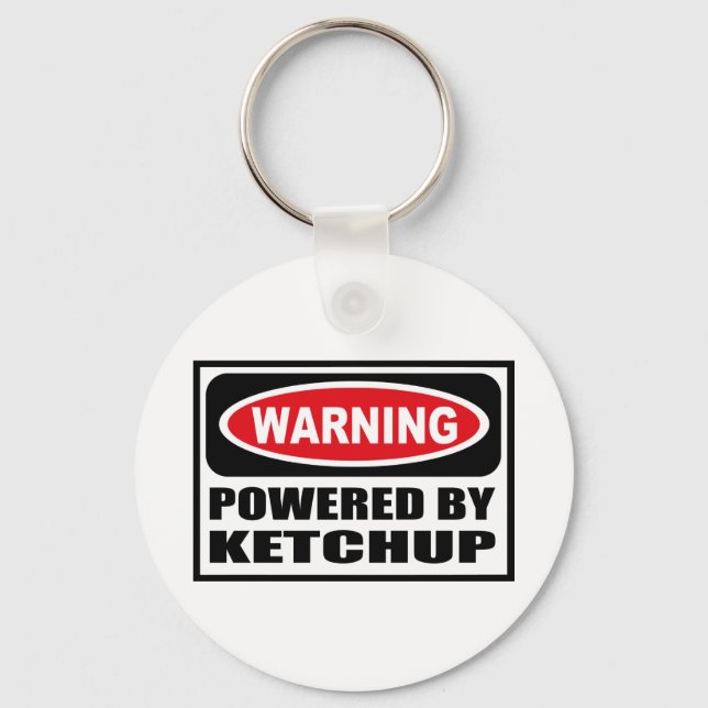 Chaveiro Aviso ligado por cadeia de teclas KETCHUP (Frente)