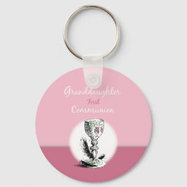 Chaveiro Avô, 1ª Comunhão, Rosa, Chalice