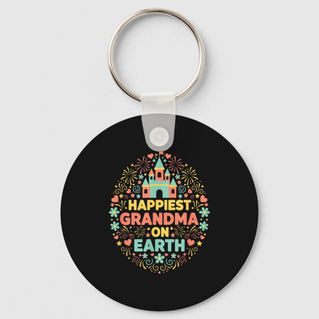 Chaveiro Avô Avó Mais Feliz da Terra Design Mãe (Frente)