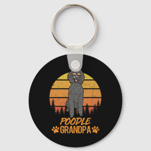 Chaveiro Avô Cachorro Poodle Padrão Preto Vintage Legal Gor