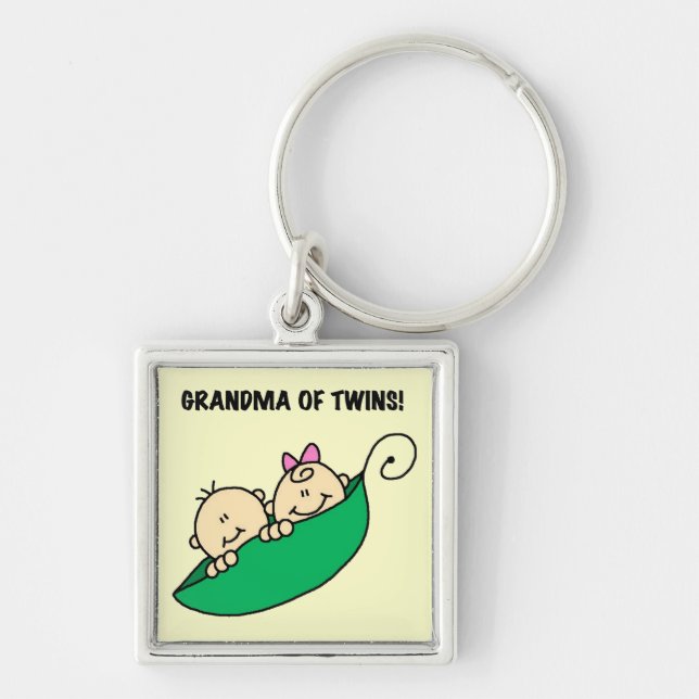 Chaveiro Avó de Gêmeos em Camisetas e presentes (Frente)
