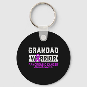 Chaveiro Avô de um guerreiro Pancreático Fita Roxa