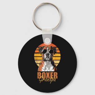Chaveiro Avô Legal de Boxer Retro Engraçado Amante de Cães
