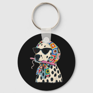 Chaveiro Avó Quadrado Dalmata Cachorro Dalmata Engraçado