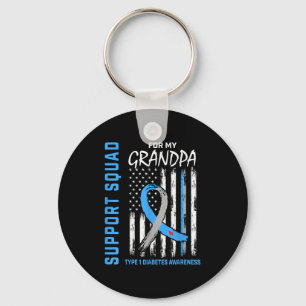 Chaveiro Avô Tipo 1 Diabetes Shirt Usa Sinalizador Suporte