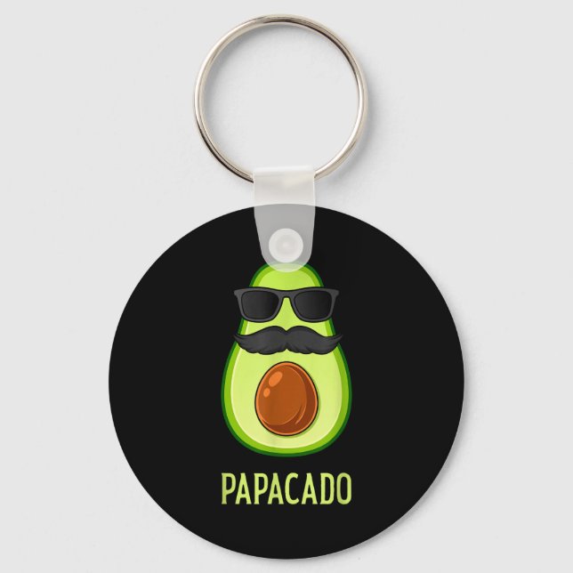 Chaveiro Avocado Dad Papacado Funny Daddy Father Avocado  (Frente)