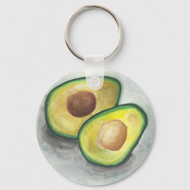 Chaveiro Avocado em Watercolor (Frente)