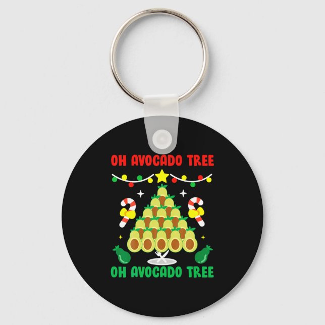 Chaveiro Avocado Tree Funny Food Vegan Christmas Gift  (Frente)