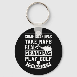 Chaveiro Avôs de Verdade Jogam Golfe - Melhor Pai Avô Golfi