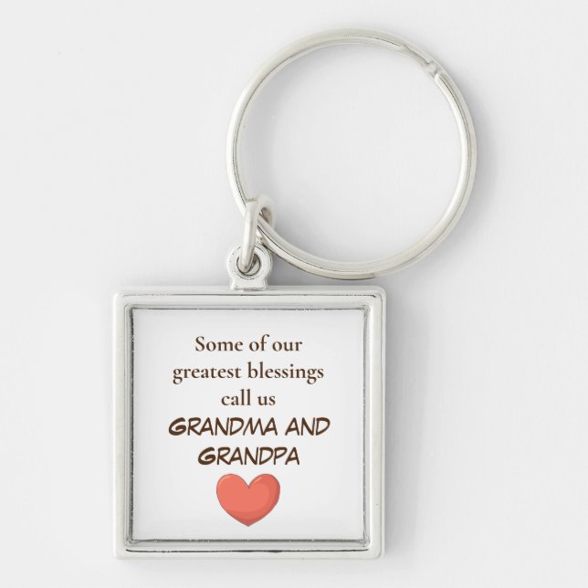 Chaveiro Avós Maiores Bênçãos Cheiros do Coração (Frente)