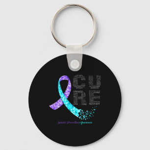 Chaveiro Awarene para a prevenção suicida da fita azul-roxa