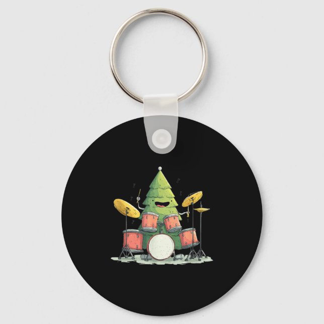 Chaveiro Awesome Xmas Tree With Drums For Rocking Christmas (Frente)