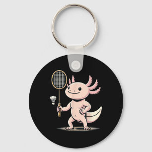 Chaveiro Axolote Jogando Badminton Jogador Peteca Esporte