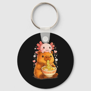 Chaveiro Axolote macio de anime kawaii e capivara engraçado