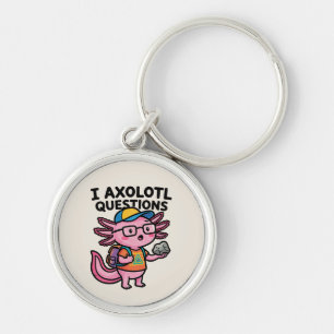 Chaveiro Axolote Nerd Sarcástico Eu Faço Perguntas de Axolo