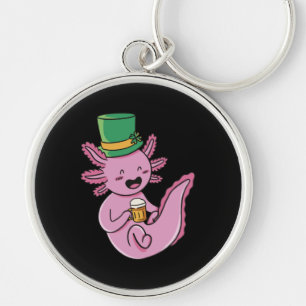 Chaveiro Axolotl - Dia de São Patrício de cerveja irlande