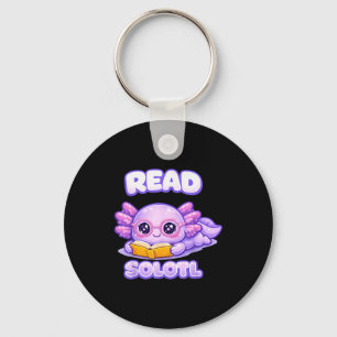 Chaveiro Axolotl livro divertido leitor biblioteca crianças