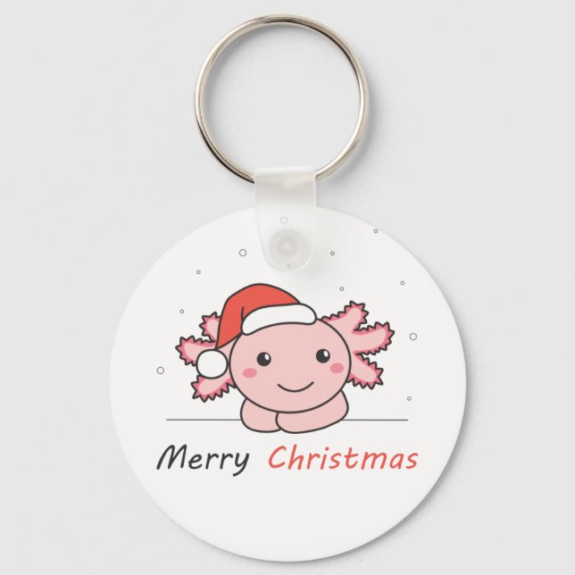 Chaveiro Axolotl Natal Neve Animais de inverno Axolots (Frente)