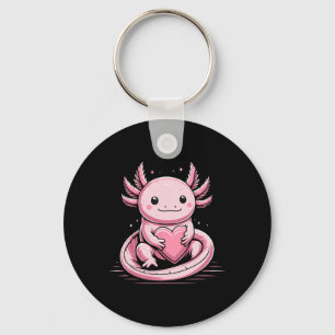 Chaveiro Axolotl Segurando Coração Dia dos Namorados Fofo V