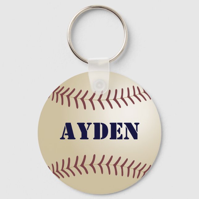 Chaveiro Ayden Baseball Keychain por 369MyName (Frente)