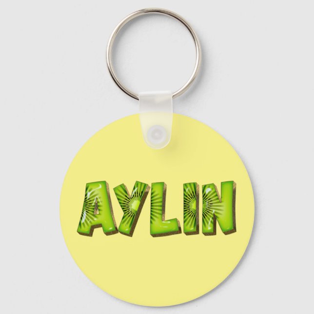 Chaveiro Aylin Name Kiwi Design Schlüsselanhänger (Frente)