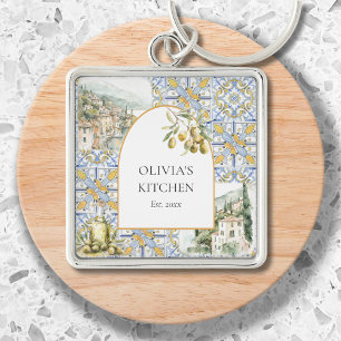 Chaveiro Azeitona Mediterrâneo Botânico Amarelo Azul