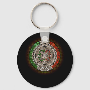 Chaveiro Aztec Calendar Sun Stone Mexican Art Carving