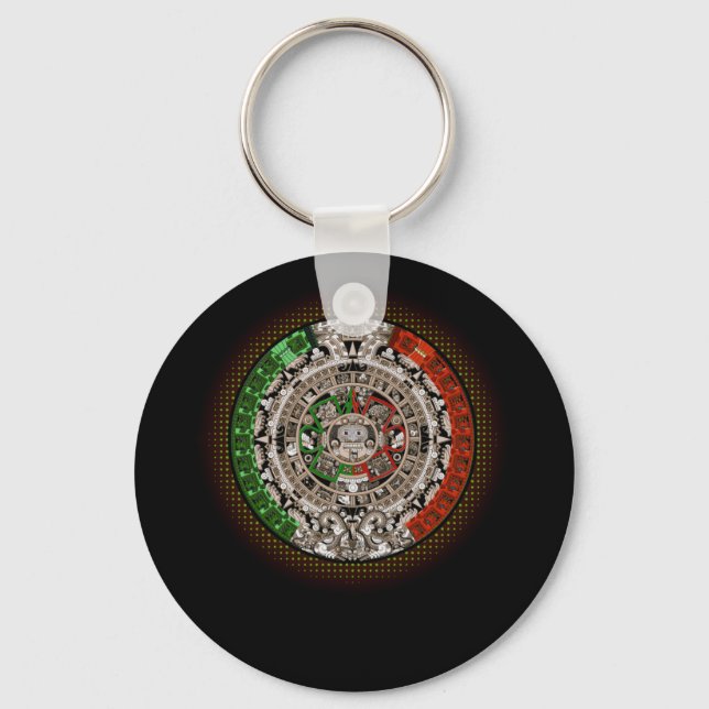 Chaveiro Aztec Calendar Sun Stone Mexican Art Carving (Frente)