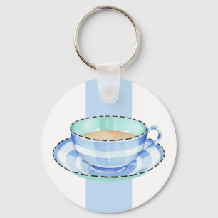 Chaveiro azul azul-branco do Teacup