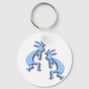 Chaveiro Azul claro Kokopelli