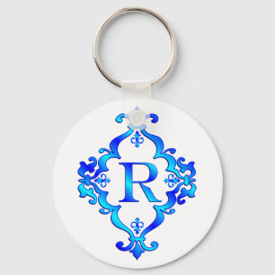 Chaveiro Azul da letra R